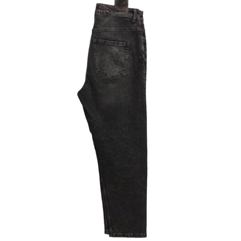 Gray Wash Mom Fit High Waist Jeans - Picture 11 of 12